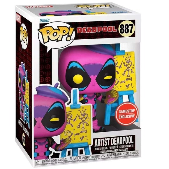 Funko Pop! Marvel: Artist Deadpool #887 GameStop Exclusive Vinyl Figure New